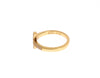 Nialaya Eleganter vergoldeter Sterlingsilber-Ring mit Zirkonia