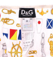 Dolce & Gabbana Elegant White Sailor Print Lingerie Set