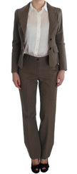 BENCIVENGA Beige Wool-Cotton Suit Set Chic Elegance