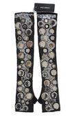 Dolce & Gabbana Guantes sin dedos de cachemir adornados con lentejuelas