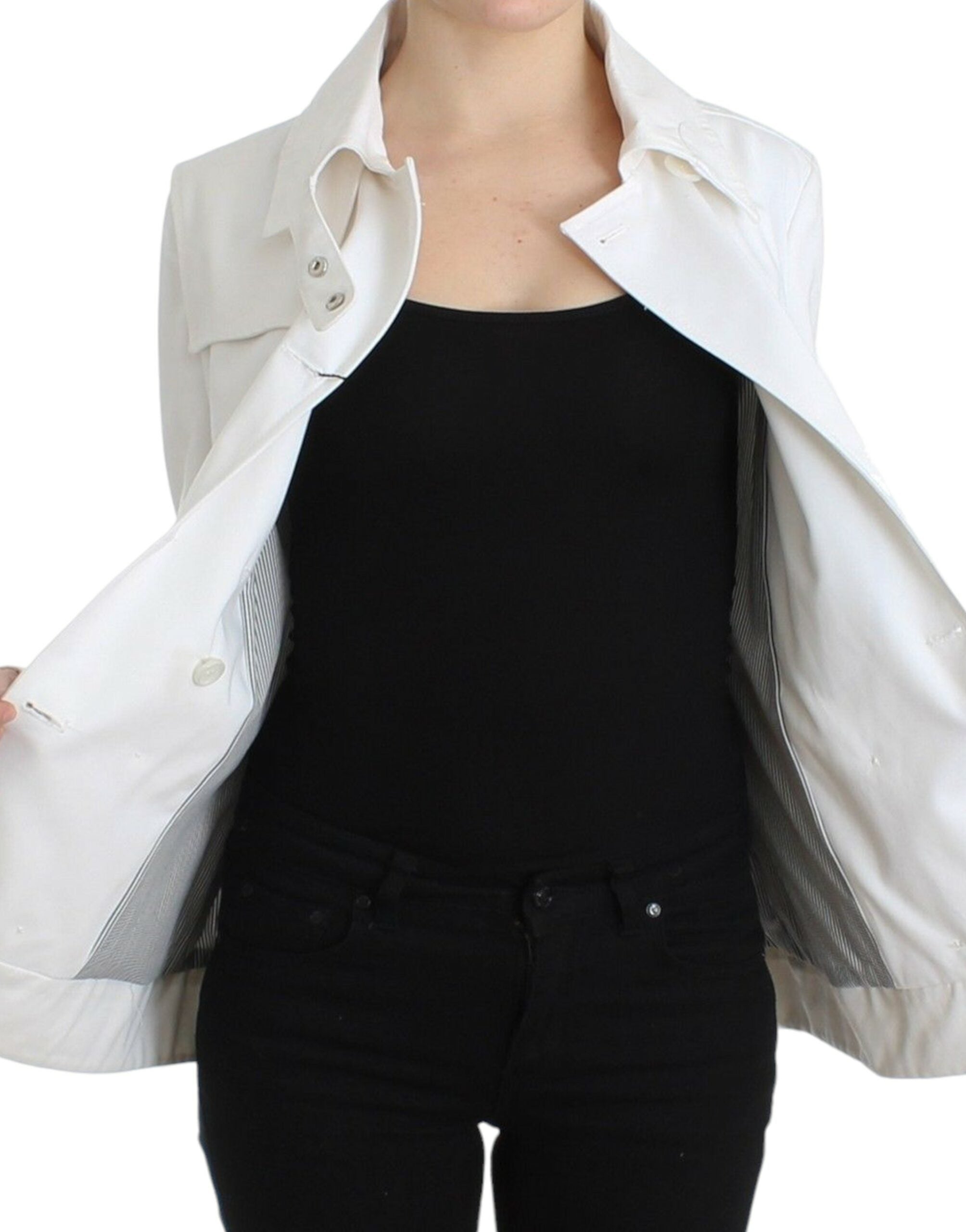 GF Ferre Chic Double Breasted Cotton Jacket