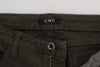 Costume National Chic Slim Fit Green Cotton Jeans