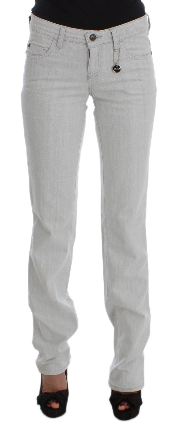 Costume National Schicke, graue Designer-Jeans in Slim Fit