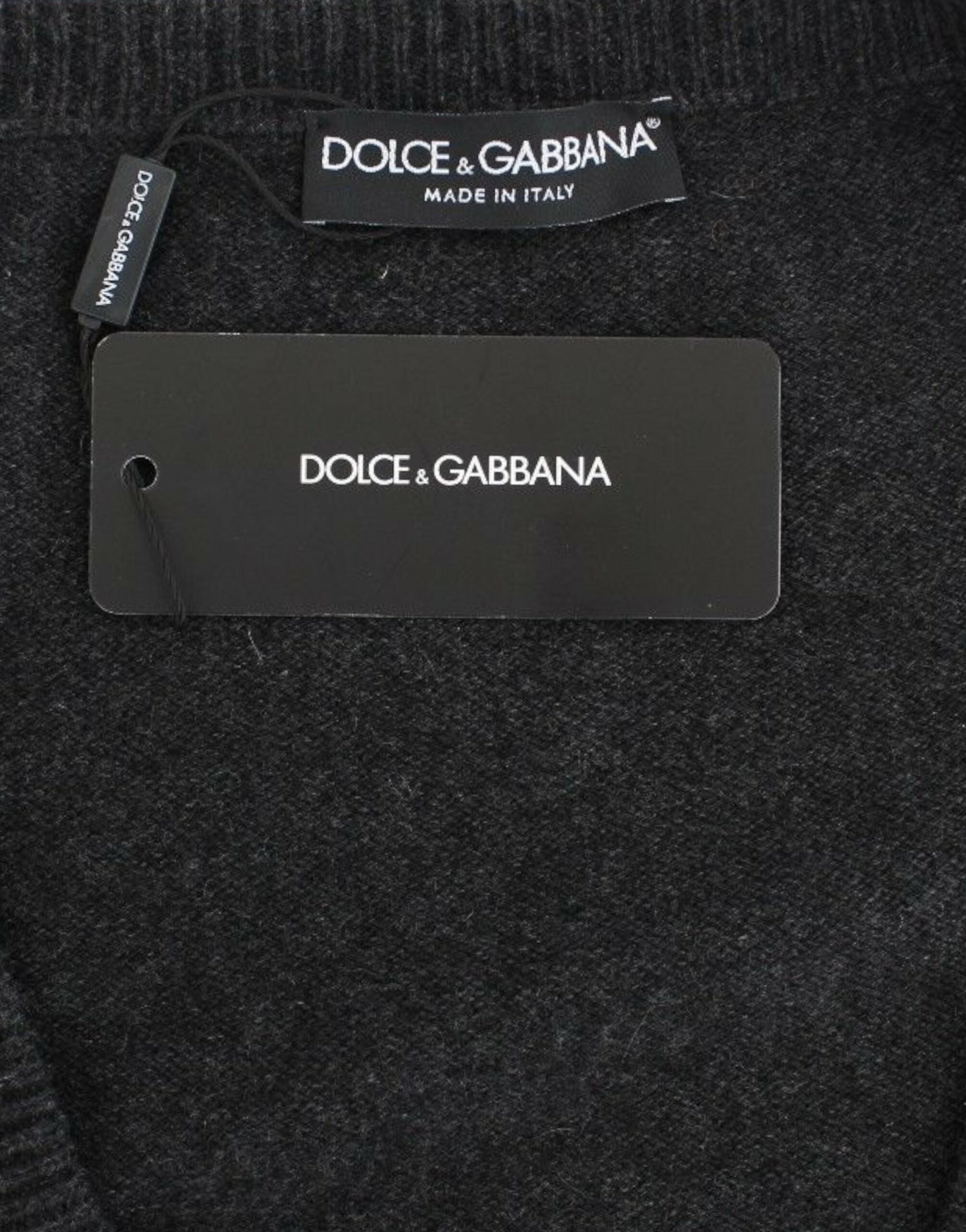 Dolce & Gabbana Chic Gray Oversize Knitted Cashmere Pullover