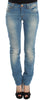 John Galliano Sleek Blue Slim Fit Designer Jeans