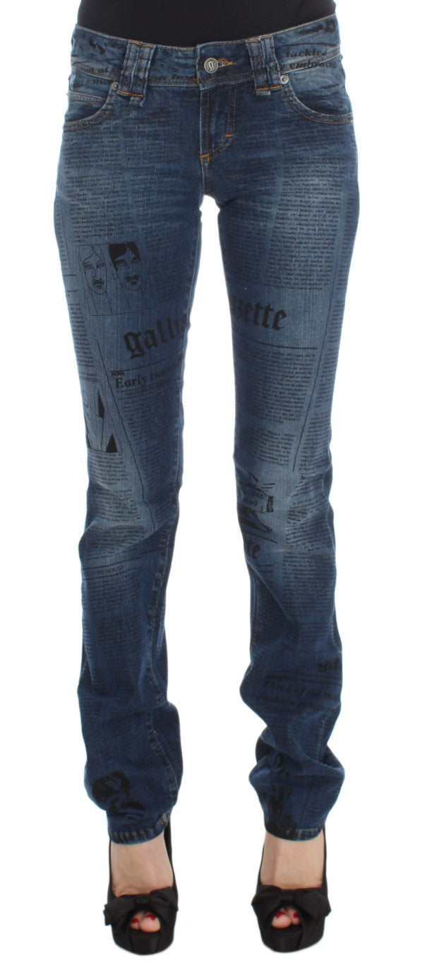 John Galliano Elegante Slim Bootcut-Jeans aus Denim