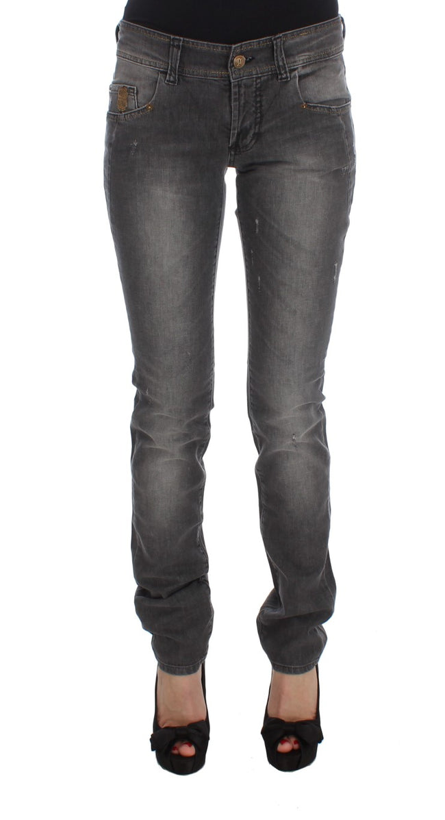 John Galliano – Elegante Slim Fit-Jeans in grauer Waschung