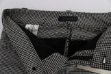 Ermanno Scervino Chic Checkered Black & White Regular Fit Pants