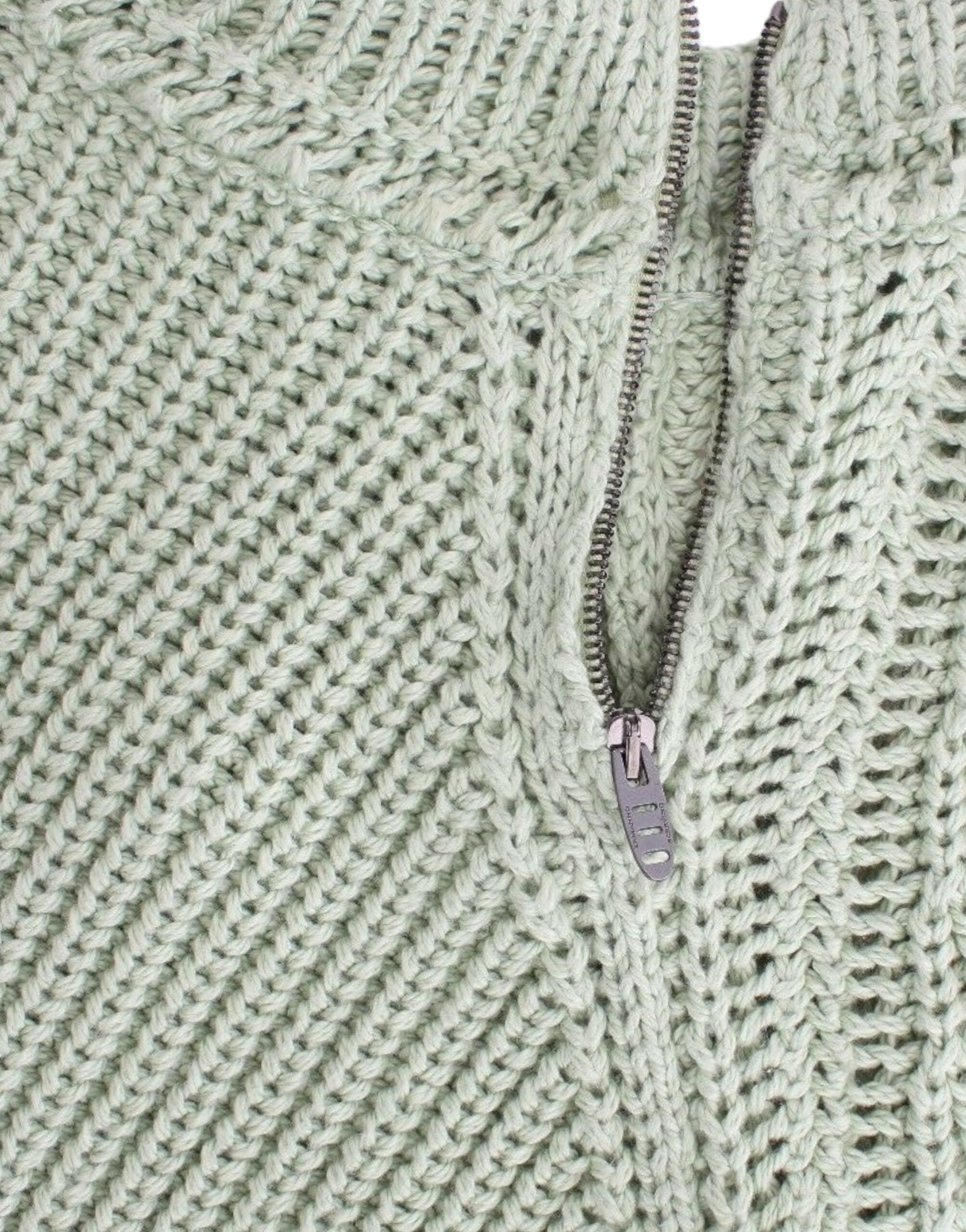 Ermanno Scervino Chic Green Cropped Cotton Sweater