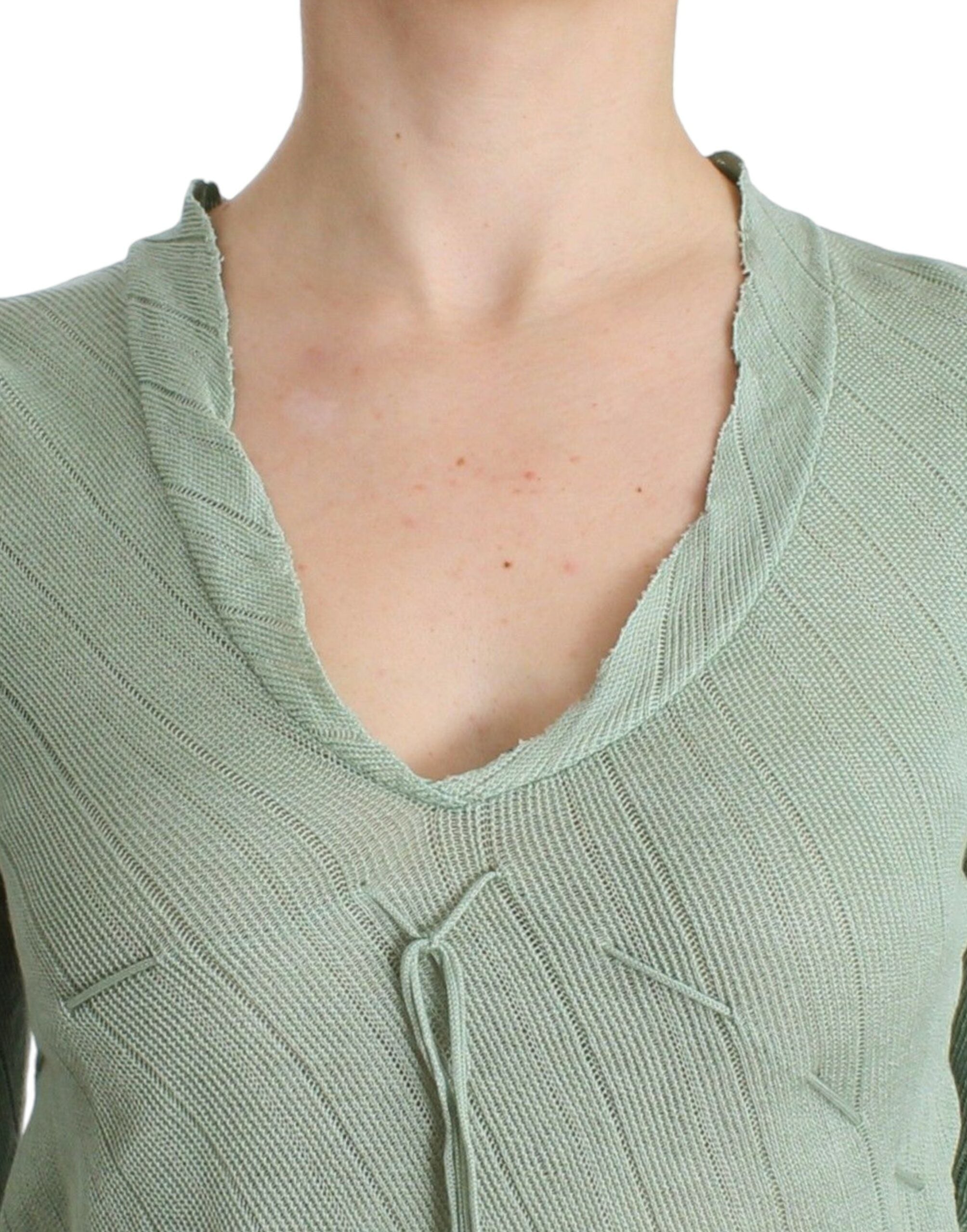 Ermanno Scervino Blusa tipo suéter de punto ligero verde