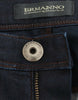 Ermanno Scervino Chic Dark Blue Slim Jeans for Elegant Style