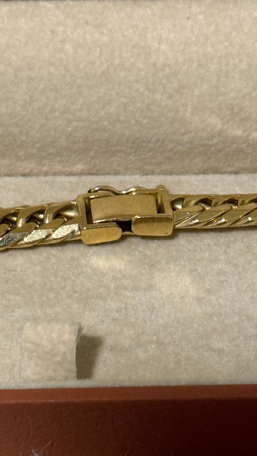18Karat 100 Gram Gold Chain Necklace 24” M LINK MADE IN JAPAN