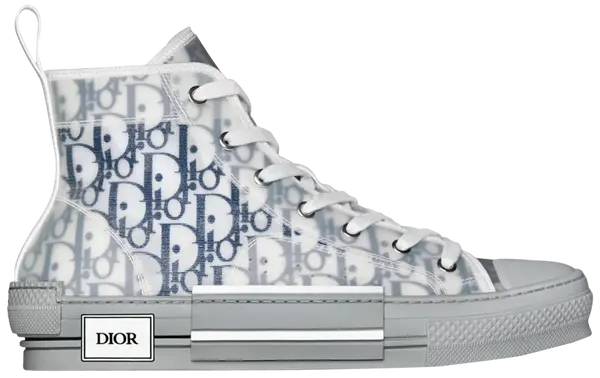 Dior B23 High 'Dior Oblique - Blue Grey' Sneakers