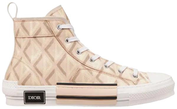 Dior B23 High 'CD Diamond - Beige' Sneakers for Men