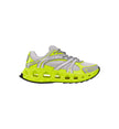 Dior B35 NXXT Sneaker in Neon Yellow and Light Gray with Cannage sole and technical mesh upper, limited edition of 888 pairs.

