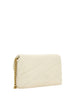 PINKO Elegant White Quilted Leather Shoulder Bag