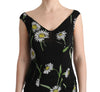 Dolce & Gabbana Sunflower Print Full Length Sheath Dress