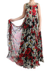 Dolce & Gabbana – Maxikleid mit Blumenmuster, Sonnenblumen-Print und Kristallen