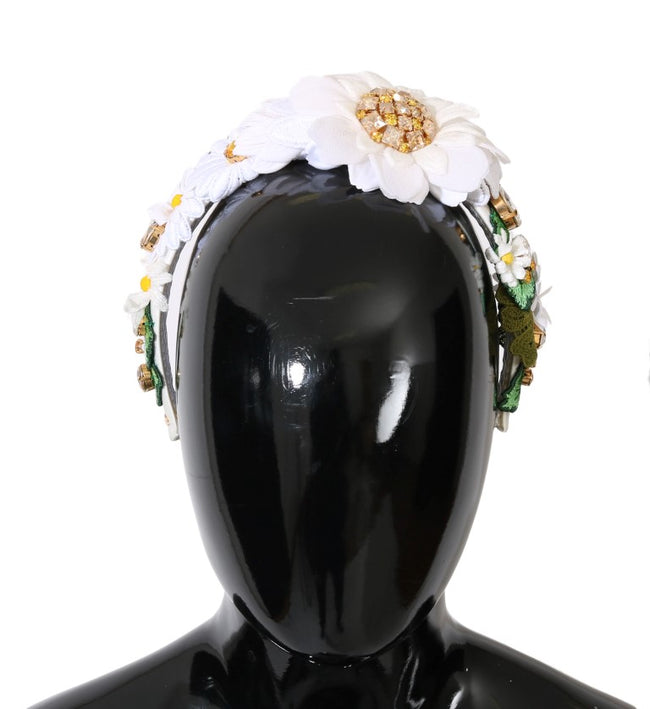 Dolce & Gabbana – Stirnband mit Sonnenblumen-Kristallverzierung