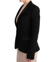 Dolce & Gabbana Elegante blazer negro de corte slim en jacquard