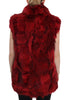 Dolce & Gabbana – Luxuriöse lange Weste aus rotem Kojote-Pelz