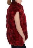 Dolce & Gabbana – Luxuriöse lange Weste aus rotem Kojote-Pelz