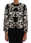 Dolce & Gabbana Chaqueta abrigo de lana de cristal con bordado floral