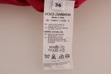 Dolce & Gabbana Eleganter knielanger A-Linien-Rock aus rosa Wolle