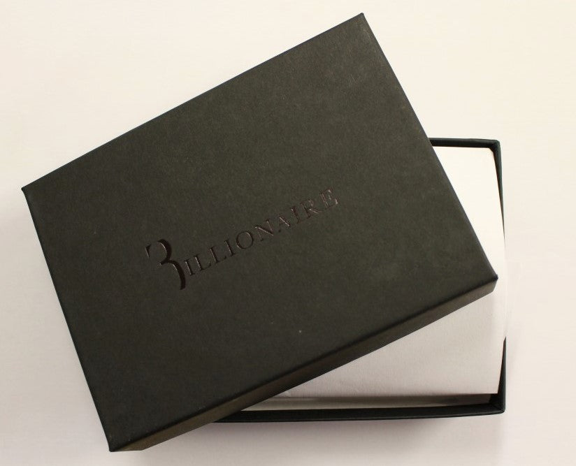 Billionaire Italian Couture Elegante Herren-Geldbörse aus taubenfarbenem Leder
