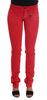 Costume National Radiant Red Super Slim Designer Jeans