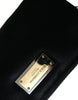 Dolce & Gabbana Elegante schwarze Nylon-Ledertasche mit silbernen Details