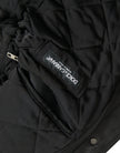Dolce & Gabbana Black Leather Fur Collar Biker Coat Jacket