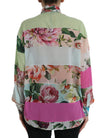 Dolce & Gabbana Elegant Multicolor Silk Blend Long Sleeve Top