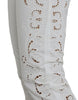 Dolce & Gabbana – Elegante weiße konische Hose mit mittlerer Taille