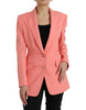 Dolce & Gabbana Chic Pink Peak Lapel Blazer