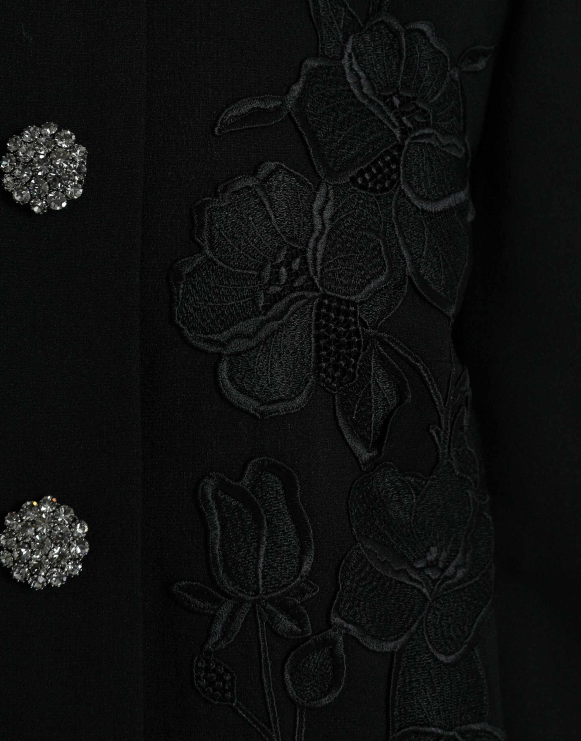 Dolce & Gabbana – Eleganter Trenchcoat aus Wolle mit Blumenmuster und Knöpfen