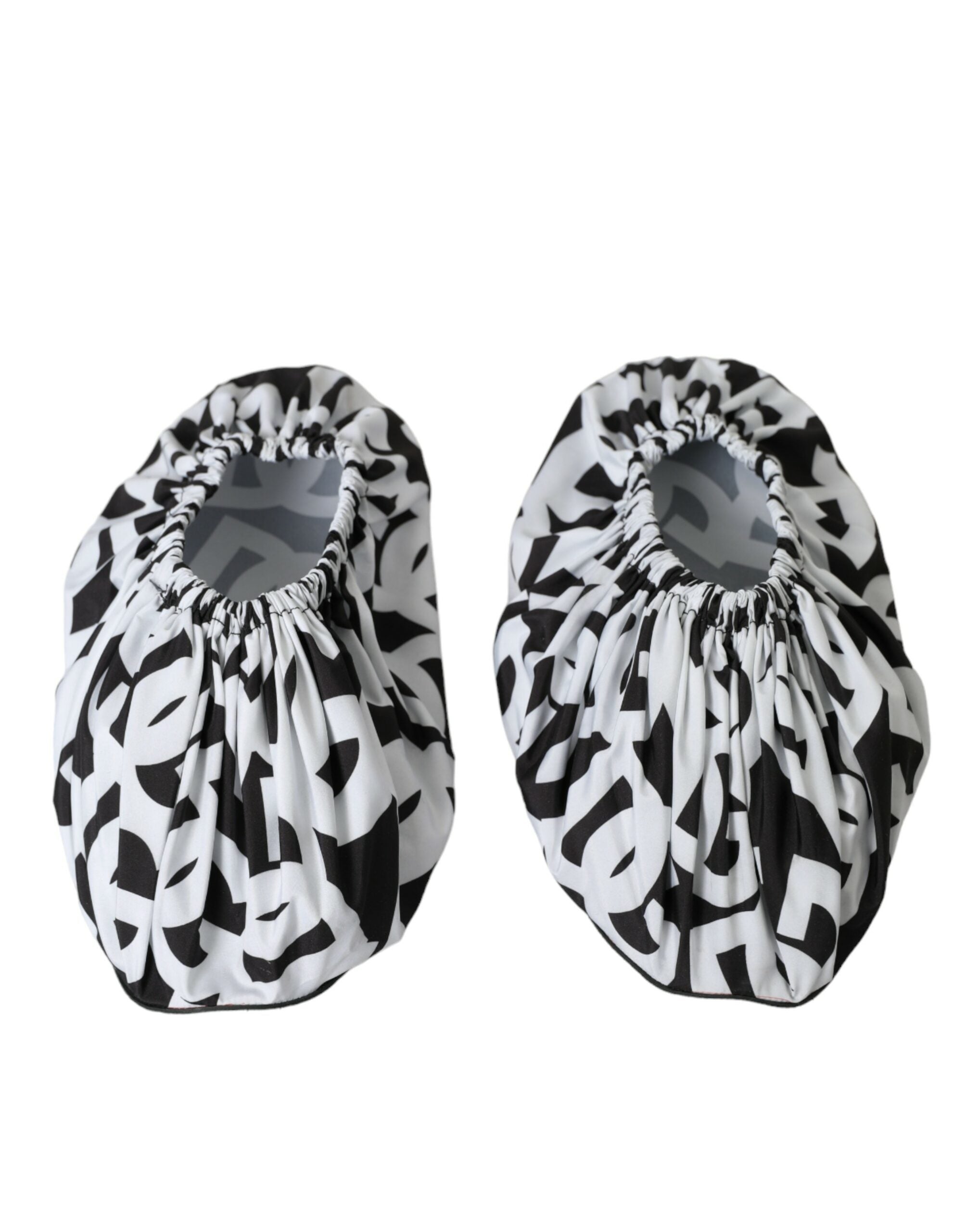 Dolce & Gabbana Zapatos planos sin cordones de nailon con estampado de logo blanco