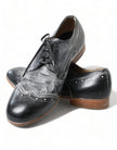 Dolce & Gabbana Zapatos de vestir Derby formales con cordones de cuero negro