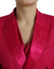 Dolce & Gabbana Traje de 3 piezas de corte slim de lana MARTINI rojo