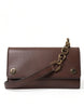 Dolce & Gabbana Elegant Leather Shoulder Bag in Rich Brown