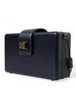 Dolce & Gabbana Elegante dunkelblaue Box-Tasche aus Lammleder