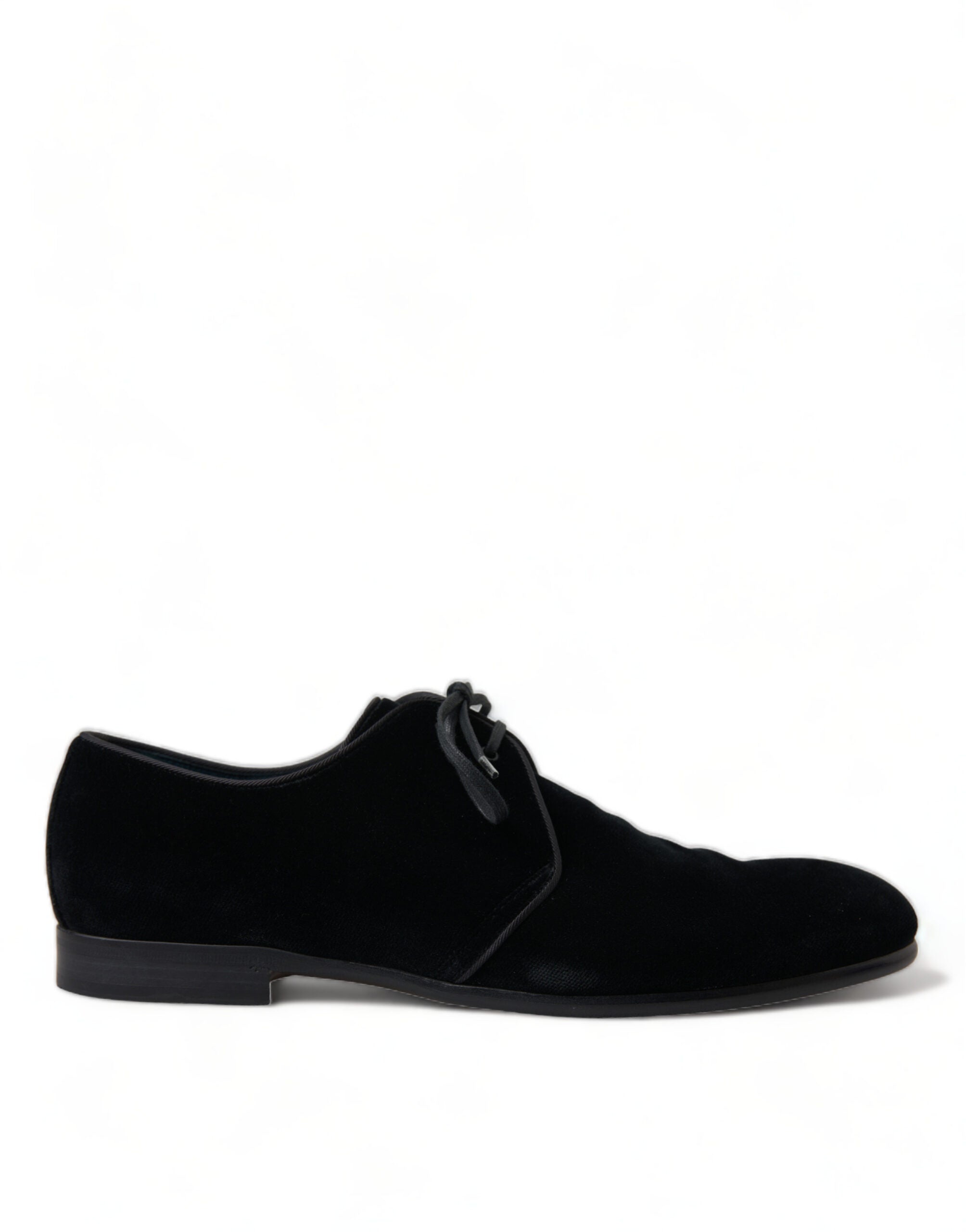 Dolce & Gabbana - Elegante Derby-Schuhe aus schwarzem Samt