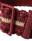 Dolce & Gabbana – Taillengürtel „Elegance“ aus kastanienbraunem Canvas