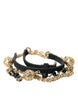 Dolce & Gabbana Elegant Crystal Bounce Leather Waist Belt