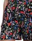 Dolce & Gabbana Pantalones cortos de cintura alta con estampado floral negro