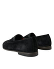 Dolce & Gabbana Elegante schwarze Velours-Loafer für den anspruchsvollen Gentleman