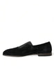 Dolce & Gabbana Elegante schwarze Velours-Loafer für den anspruchsvollen Gentleman