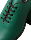 Dolce & Gabbana – Elegante Oxford-Schuhe aus grünem Leder