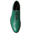 Dolce & Gabbana Zapatos de vestir Oxford con cordones de cuero verde