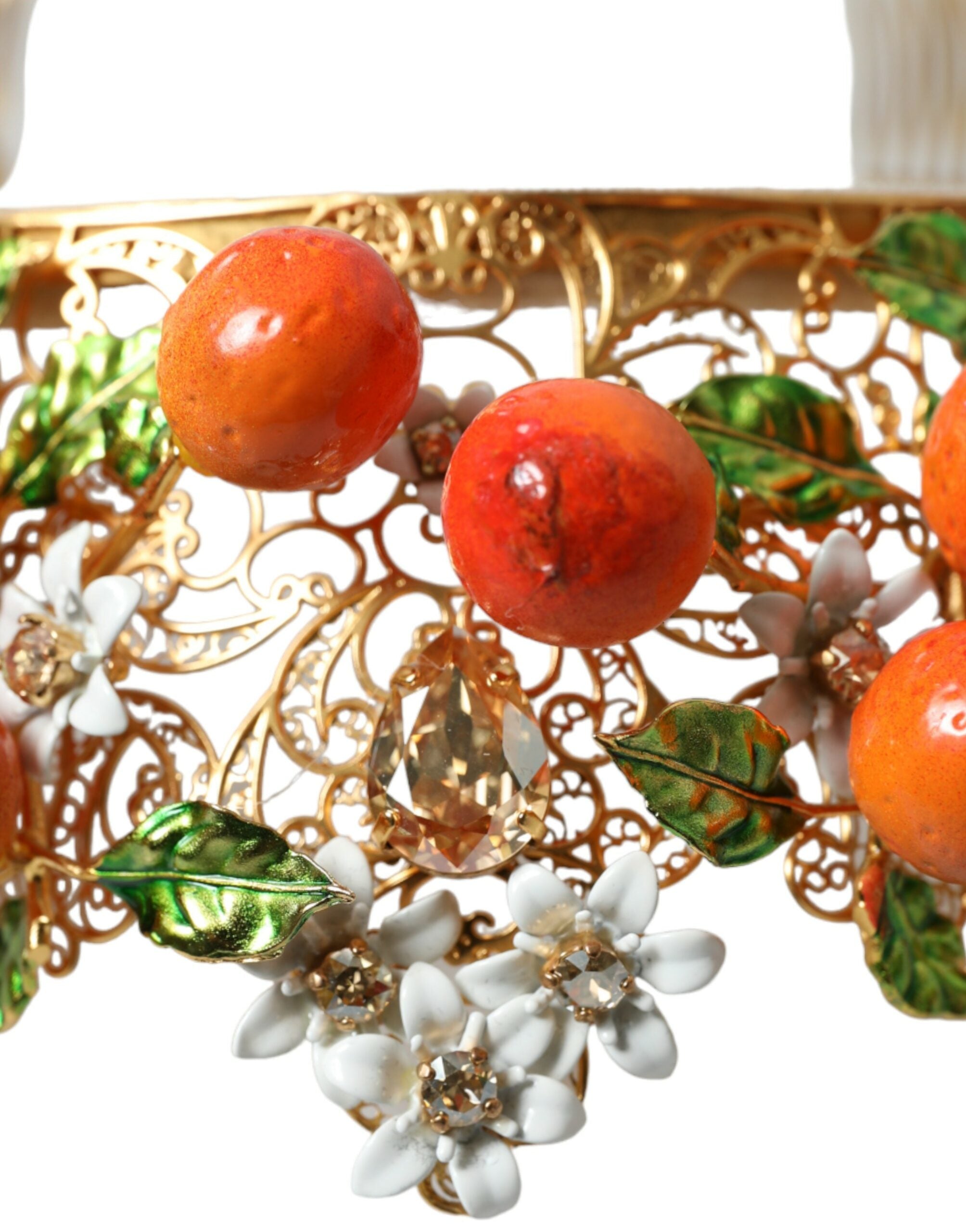 Dolce & Gabbana Mehrfarbige sizilianische Orangekrone aus Kristall